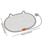 Cat Scratching Pad Rug Couch Claw Home Toy Indoor Cats Cat Scratcher Mat Toy Gray 60x40cm