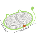 Cat Scratching Pad Rug Couch Claw Home Toy Indoor Cats Cat Scratcher Mat Toy Green 50x35cm