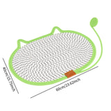 Cat Scratching Pad Rug Couch Claw Home Toy Indoor Cats Cat Scratcher Mat Toy Green 60x40cm