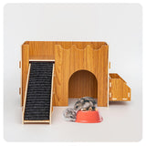 Maxbell Hamster House Wooden Guinea Pig Castle for Other Small Animals Mouse Lemming