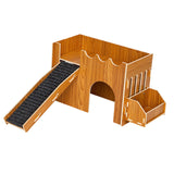 Maxbell Hamster House Wooden Guinea Pig Castle for Other Small Animals Mouse Lemming