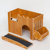 Maxbell Hamster House Wooden Guinea Pig Castle for Other Small Animals Mouse Lemming