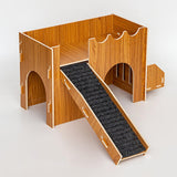 Maxbell Hamster House Wooden Guinea Pig Castle for Other Small Animals Mouse Lemming
