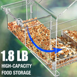 Window Bird Feeder for Birding Acrylic Birdfeeder for Backyard Patio Outside