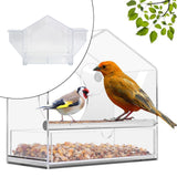 Window Bird Feeder for Birding Acrylic Birdfeeder for Backyard Patio Outside