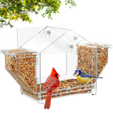 Window Bird Feeder for Birding Acrylic Birdfeeder for Backyard Patio Outside