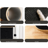Cat Scratching Post with Tunnel Bed Pet House for Indoor Cats Grinding Claws