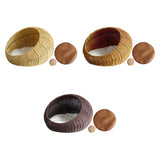 Cat Basket Bed Imitation Rattan Lounge Bed Ventilated Handmade Woven Cat Bed beige