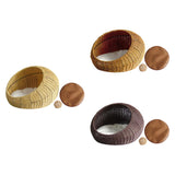 Cat Basket Bed Imitation Rattan Lounge Bed Ventilated Handmade Woven Cat Bed beige