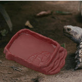 Maxbell Reptile Food Bowl Habitat Bathing Pool for Snake Chameleon Aquarium Ornament L