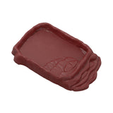 Maxbell Reptile Food Bowl Habitat Bathing Pool for Snake Chameleon Aquarium Ornament L