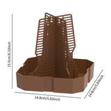 Maxbell Bearded Dragon Feeder Chameleon Feeding Station for Frog Lizard Climbing Pet Brown