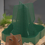 Maxbell Bearded Dragon Feeder Chameleon Feeding Station for Frog Lizard Climbing Pet Green
