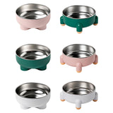 Maxbell Cat Dog Bowl Multiuse Easy to Clean Anti Slip Sturdy Stylish Water Food Bowl Green Yellow
