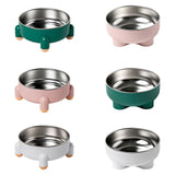 Maxbell Cat Dog Bowl Multiuse Easy to Clean Anti Slip Sturdy Stylish Water Food Bowl Green Yellow