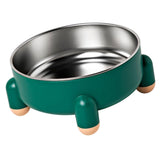 Maxbell Cat Dog Bowl Multiuse Easy to Clean Anti Slip Sturdy Stylish Water Food Bowl Green Yellow