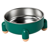 Maxbell Cat Dog Bowl Multiuse Easy to Clean Anti Slip Sturdy Stylish Water Food Bowl Green Yellow