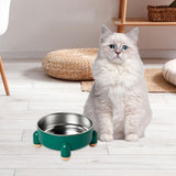 Maxbell Cat Dog Bowl Multiuse Easy to Clean Anti Slip Sturdy Stylish Water Food Bowl Green Yellow