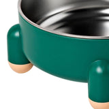 Maxbell Cat Dog Bowl Multiuse Easy to Clean Anti Slip Sturdy Stylish Water Food Bowl Green Yellow
