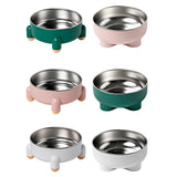 Maxbell Cat Dog Bowl Multiuse Easy to Clean Anti Slip Sturdy Stylish Water Food Bowl Green Yellow