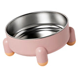 Maxbell Cat Dog Bowl Multiuse Easy to Clean Anti Slip Sturdy Stylish Water Food Bowl Pink Yellow