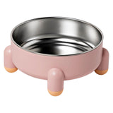 Maxbell Cat Dog Bowl Multiuse Easy to Clean Anti Slip Sturdy Stylish Water Food Bowl Pink Yellow