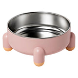 Maxbell Cat Dog Bowl Multiuse Easy to Clean Anti Slip Sturdy Stylish Water Food Bowl Pink Yellow