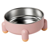 Maxbell Cat Dog Bowl Multiuse Easy to Clean Anti Slip Sturdy Stylish Water Food Bowl Pink Yellow
