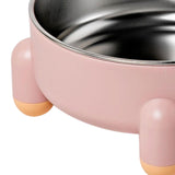 Maxbell Cat Dog Bowl Multiuse Easy to Clean Anti Slip Sturdy Stylish Water Food Bowl Pink Yellow