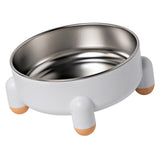Maxbell Cat Dog Bowl Multiuse Easy to Clean Anti Slip Sturdy Stylish Water Food Bowl White Yellow