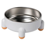 Maxbell Cat Dog Bowl Multiuse Easy to Clean Anti Slip Sturdy Stylish Water Food Bowl White Yellow