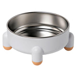 Maxbell Cat Dog Bowl Multiuse Easy to Clean Anti Slip Sturdy Stylish Water Food Bowl White Yellow