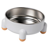 Maxbell Cat Dog Bowl Multiuse Easy to Clean Anti Slip Sturdy Stylish Water Food Bowl White Yellow