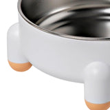 Maxbell Cat Dog Bowl Multiuse Easy to Clean Anti Slip Sturdy Stylish Water Food Bowl White Yellow