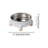 Maxbell Cat Dog Bowl Multiuse Easy to Clean Anti Slip Sturdy Stylish Water Food Bowl White Yellow