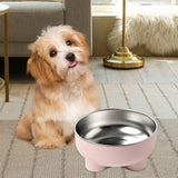 Maxbell Cat Dog Bowl Multiuse Easy to Clean Anti Slip Sturdy Stylish Water Food Bowl Pink