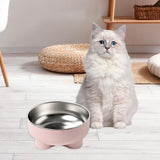 Maxbell Cat Dog Bowl Multiuse Easy to Clean Anti Slip Sturdy Stylish Water Food Bowl Pink