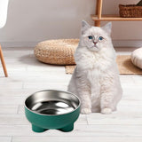 Maxbell Cat Dog Bowl Multiuse Easy to Clean Anti Slip Sturdy Stylish Water Food Bowl Green