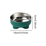 Maxbell Cat Dog Bowl Multiuse Easy to Clean Anti Slip Sturdy Stylish Water Food Bowl Green