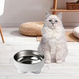 Maxbell Cat Dog Bowl Multiuse Easy to Clean Anti Slip Sturdy Stylish Water Food Bowl White