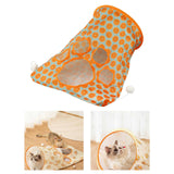 Maxbell Cat Tunnel Bag for Indoor Cats Folded Play Tunnel for Cat Kitten Playing Orange