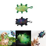 Maxbell Dog Rugby Football Toy Soft Pets Molar Interactive for Game Chasing Exercise Green Luminous