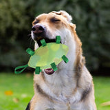 Maxbell Dog Rugby Football Toy Soft Pets Molar Interactive for Game Chasing Exercise Green Luminous