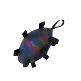 Maxbell Dog Rugby Football Toy Soft Pets Molar Interactive for Game Chasing Exercise Black Reflective