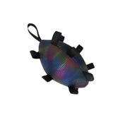 Maxbell Dog Rugby Football Toy Soft Pets Molar Interactive for Game Chasing Exercise Black Reflective