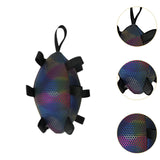 Maxbell Dog Rugby Football Toy Soft Pets Molar Interactive for Game Chasing Exercise Black Reflective