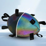 Maxbell Dog Rugby Football Toy Soft Pets Molar Interactive for Game Chasing Exercise Black Reflective