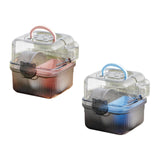 Maxbell Outgoing Hamster Cage Container Compact Pet Supplies for Holiday Guinea Home Pink