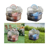 Maxbell Outgoing Hamster Cage Container Compact Pet Supplies for Holiday Guinea Home Pink