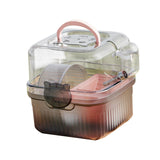 Maxbell Outgoing Hamster Cage Container Compact Pet Supplies for Holiday Guinea Home Pink